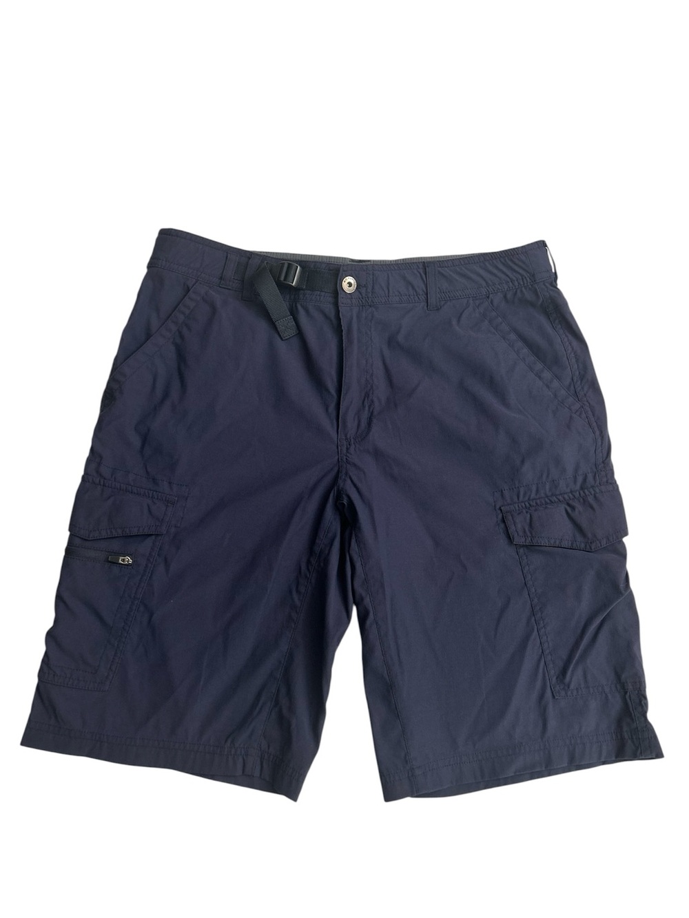 Men's BC Clothing Expedition Cargo Shorts Navy Blue Size 34 Hiking Tech Stretch